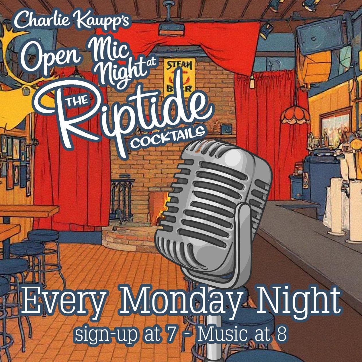 Open Mic at The Riptide with Charlie Kaupp